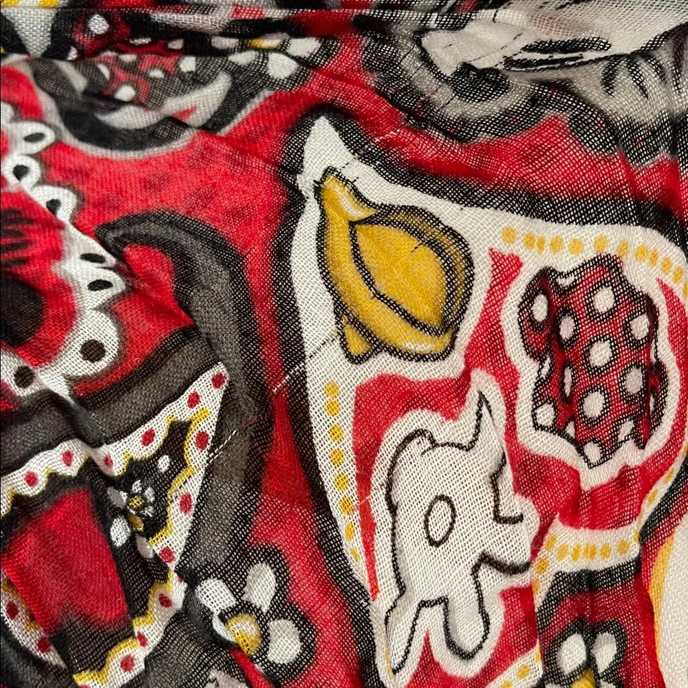 Disneyland Disney Parks Minnie Mouse paisley print sheer scarf rayon
